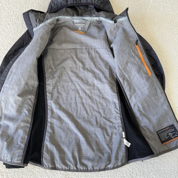 Icebreaker MerinoLOFT Helix Long Sleeve Zip Hood Jacket Women's XS Black $300 - Picture 5 of 12